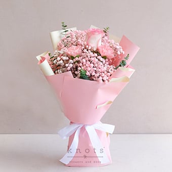 Blossoming Blush (Pink Rose Bouquet)