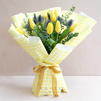 You Always Shine (9 Yellow Tulips Bouquet)