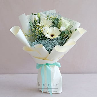 Eileen (White Rose and Gerbera Bouquet)