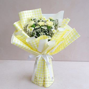 Penny (Yellow Carnations, and Mums Bouquet)