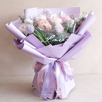 Diana (Peonies, Tulips & Ranunculus Bouquet)