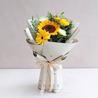 Smiling Sunrise (Sunflower & Gerbera Bouquet)