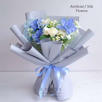 Ivy Blue (Artificial Flower Bouquet)