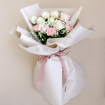 Playful Pop (Pink China Roses Bouquet)