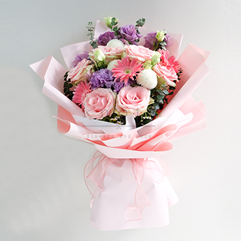 Palmer (Pink Roses & Gerbera Bouquet)
