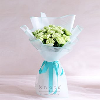 Darling Enchantment (Green Carnations Bouquet)