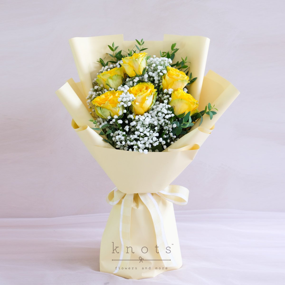 Happy As Can Be (Yellow China Rose Bouquet)