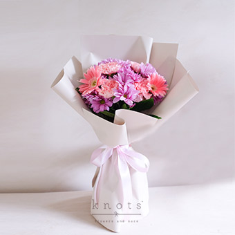 Color Me Sweet (Pink Gerbera & Carnations)