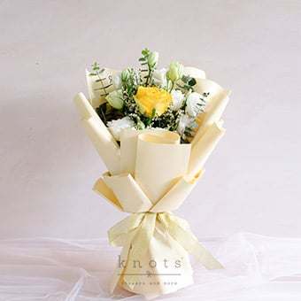 Happy Smiley Blooms (Yellow China Rose Bouquet)