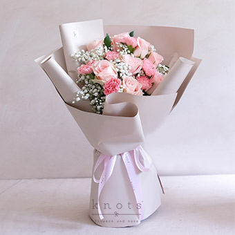 Playful Pop (Pink China Roses Bouquet)
