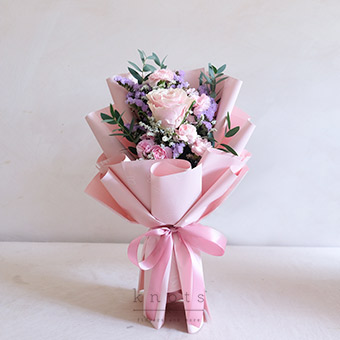Delighted Heart (Pink Ecuadorian Rose Bouquet)