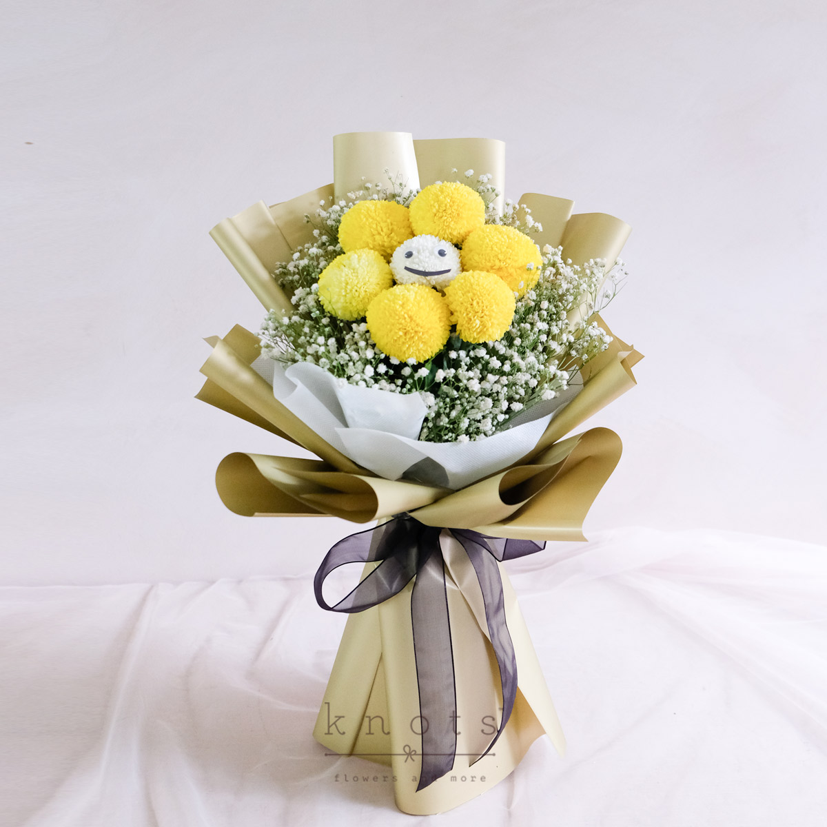 Sunny Darling (Yellow Poms Hand Bouquet)