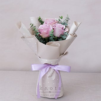 Calming Blossoms (Purple Rose Bouquet)