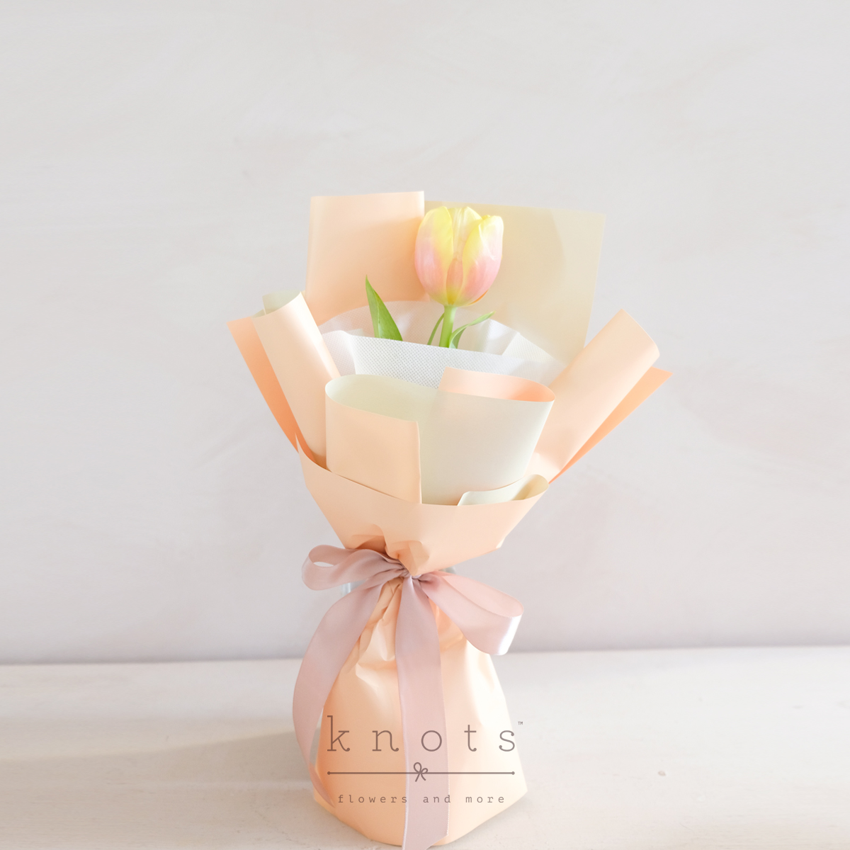 Yasmine (Salmon Orange Tulip Bouquet)