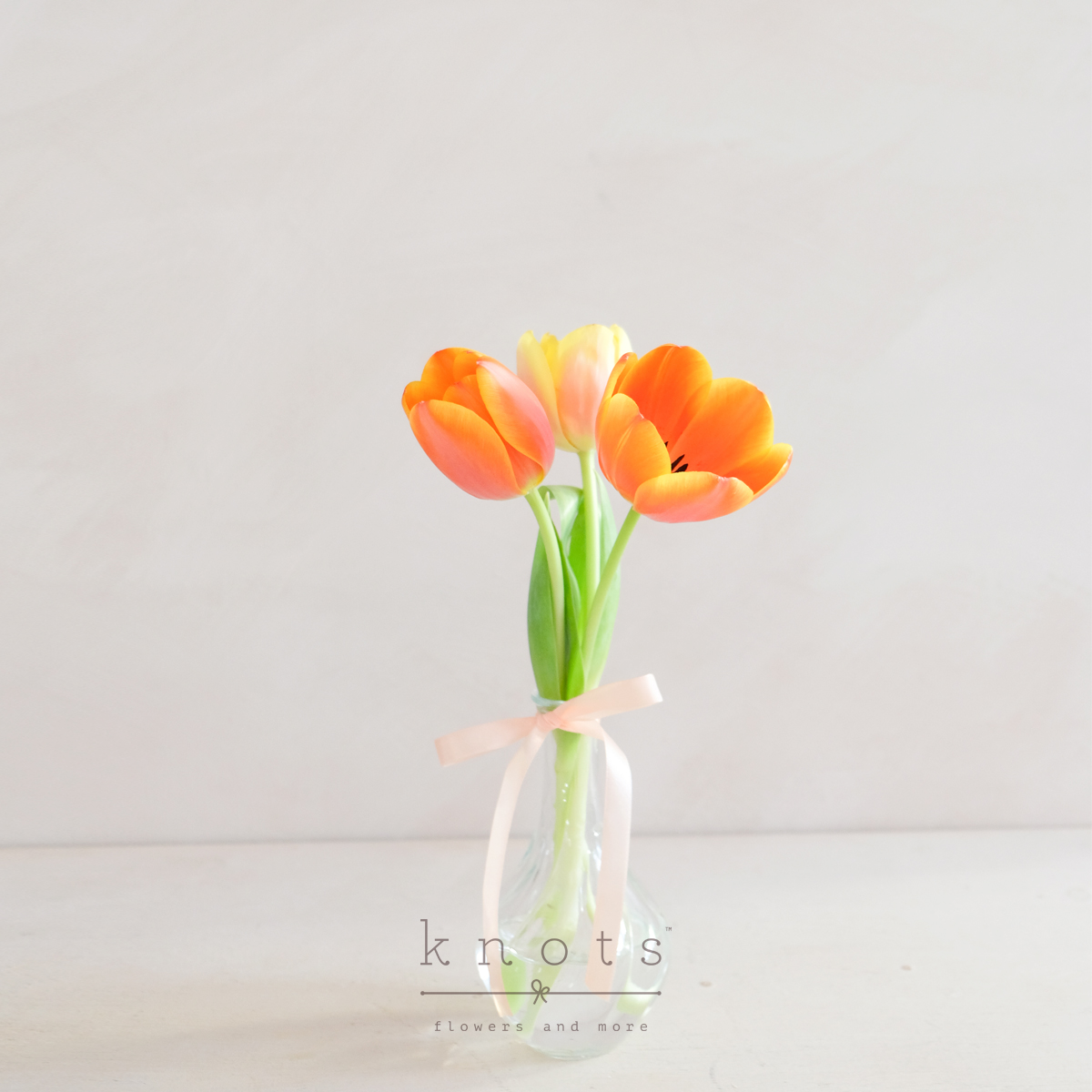Blissful Tulips (3 Tulips Arrangement)