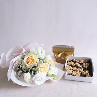 Sensational Bites (Roses Bouquet and Cake)