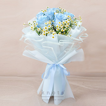 Milky  Heaven (Light Blue Ecuadorian Roses)