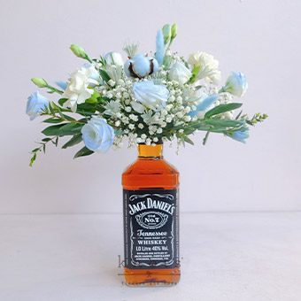 Whiskey Blues (Mixed Flowers with Liquor)