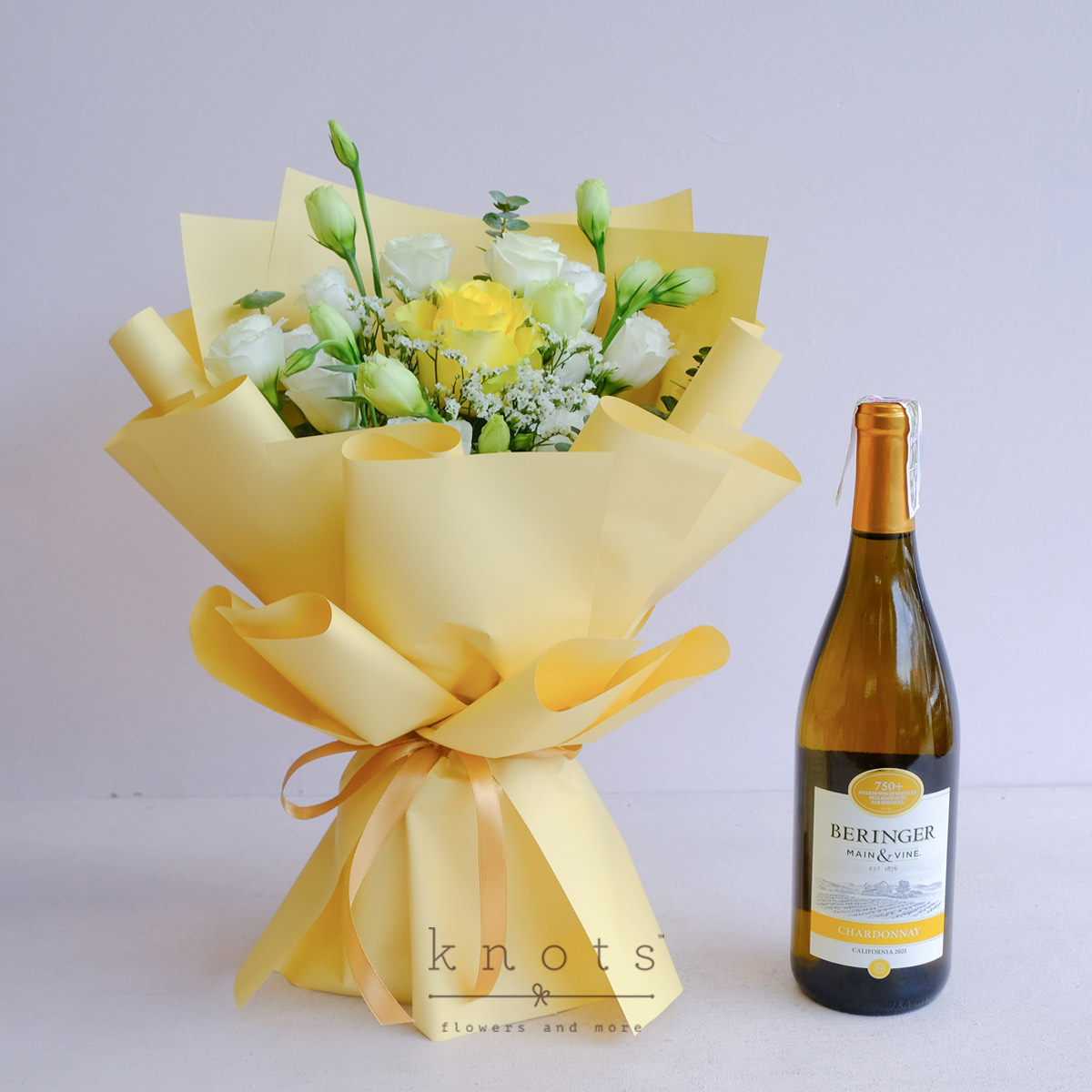 Winona (Yellow Rose Bouquet w/ Chardonnay)