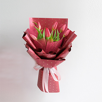 Christmas Blush (Red Tulips Bouquet)